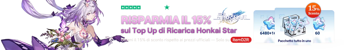 RISPARMIA il 20% sul Top Up di HSR